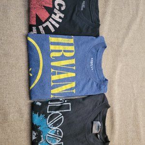 Lot of 3 Graphic Destressed T-Shirts